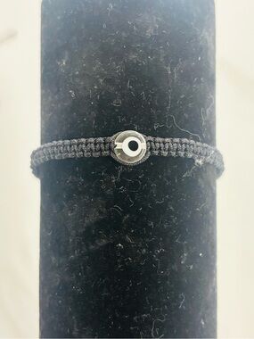 Minimalist Black Evil Eye Protection Bracelet, Unisex Ward Off Bad Energy